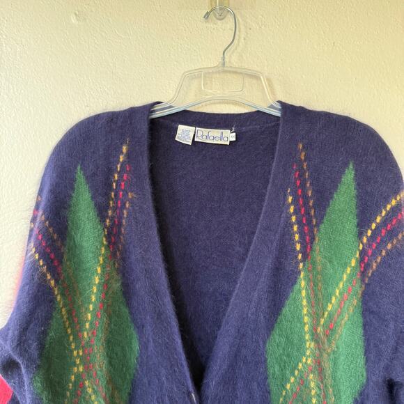 Rafaella Vintage ANGORA RABBIT HAIR WOOL Blend Buttondown sweater size 1X - Picture 3 of 10